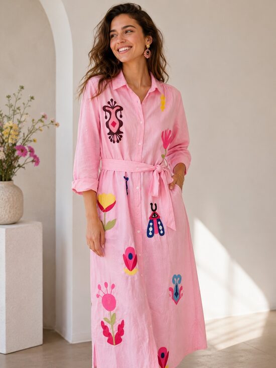 Livia Sunset Dress - Roze 