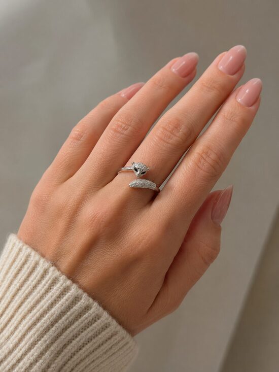 Zilveren ring vosje