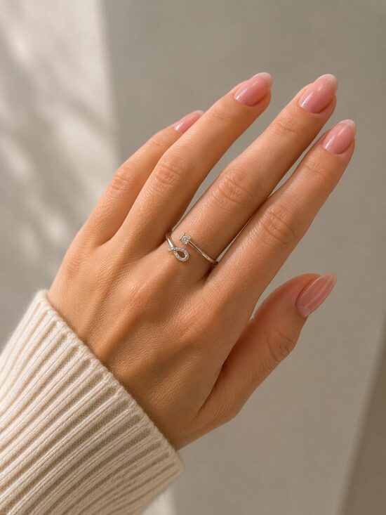 Zilveren ring eenvoud